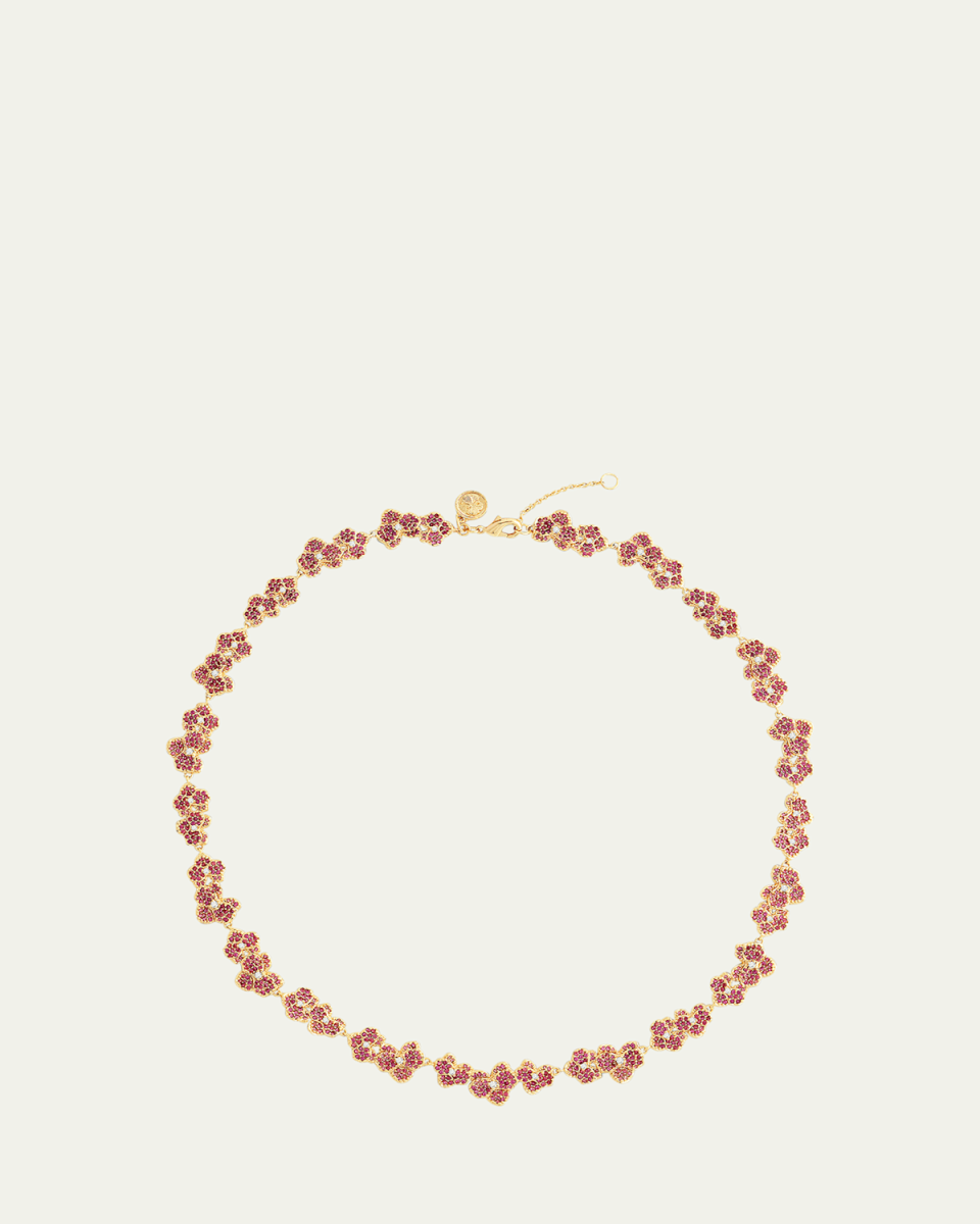 Orchid Pave Tennis Necklace
